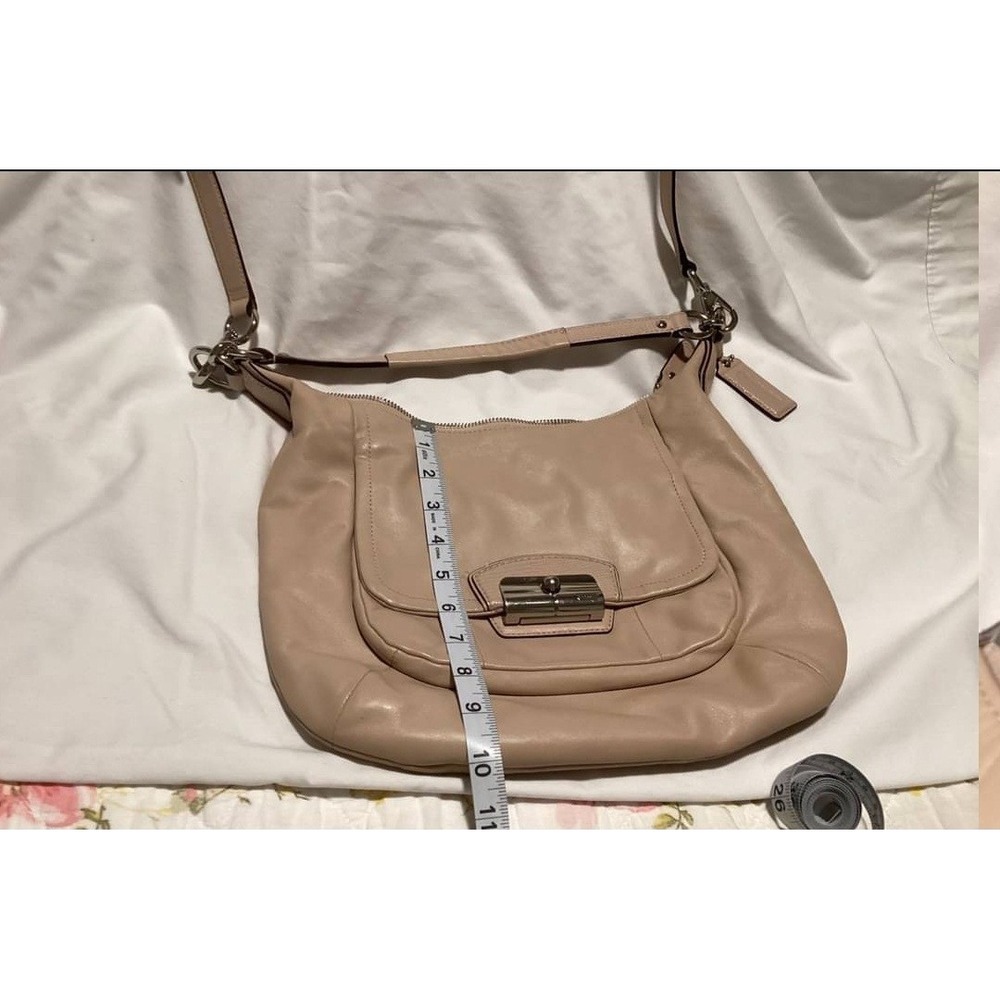 COACH Kristin Bag Purse In Tan Nude 100% Top Grain Soft Beautiful Leather Y2K - Picture 11 of 16